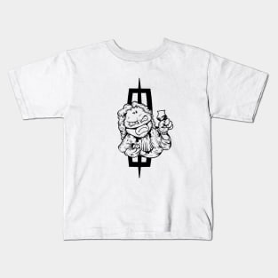 Dope masked character cheers to the lord line drawing Kids T-Shirt